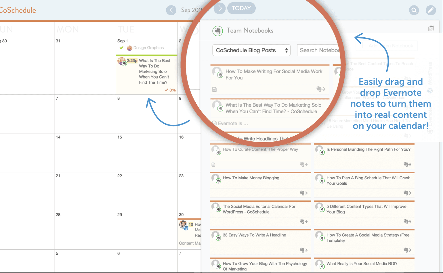 Connect Evernote Content With Your Marketing Calendar
