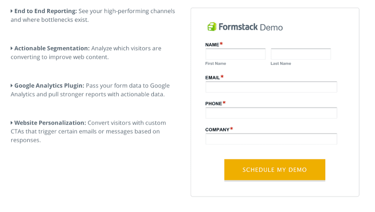 Formstack opt-in form example