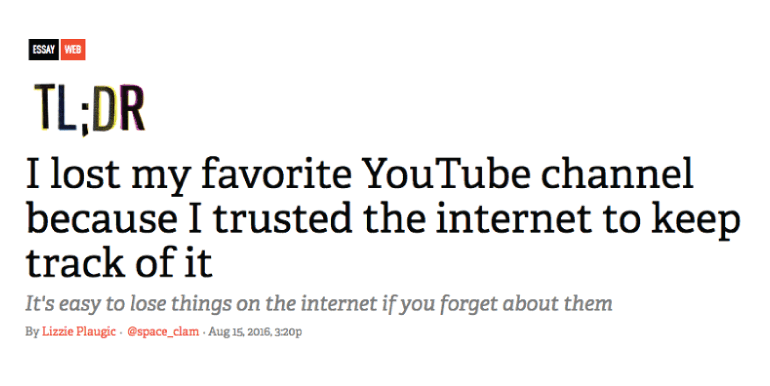 Example of a headline from The Verge
