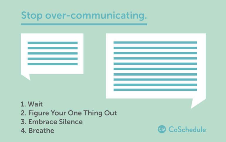 how to communicate with less (not over-communicating)