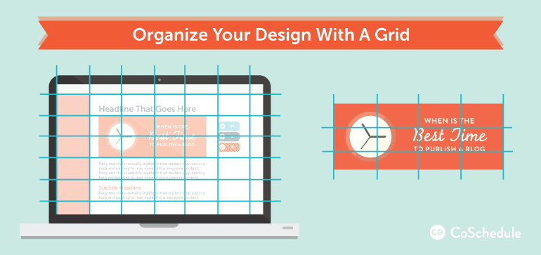 how to design blog graphics with an alignment grid