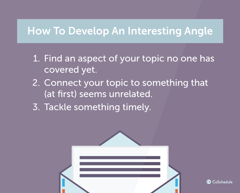 How To Develop An Interesting Angle