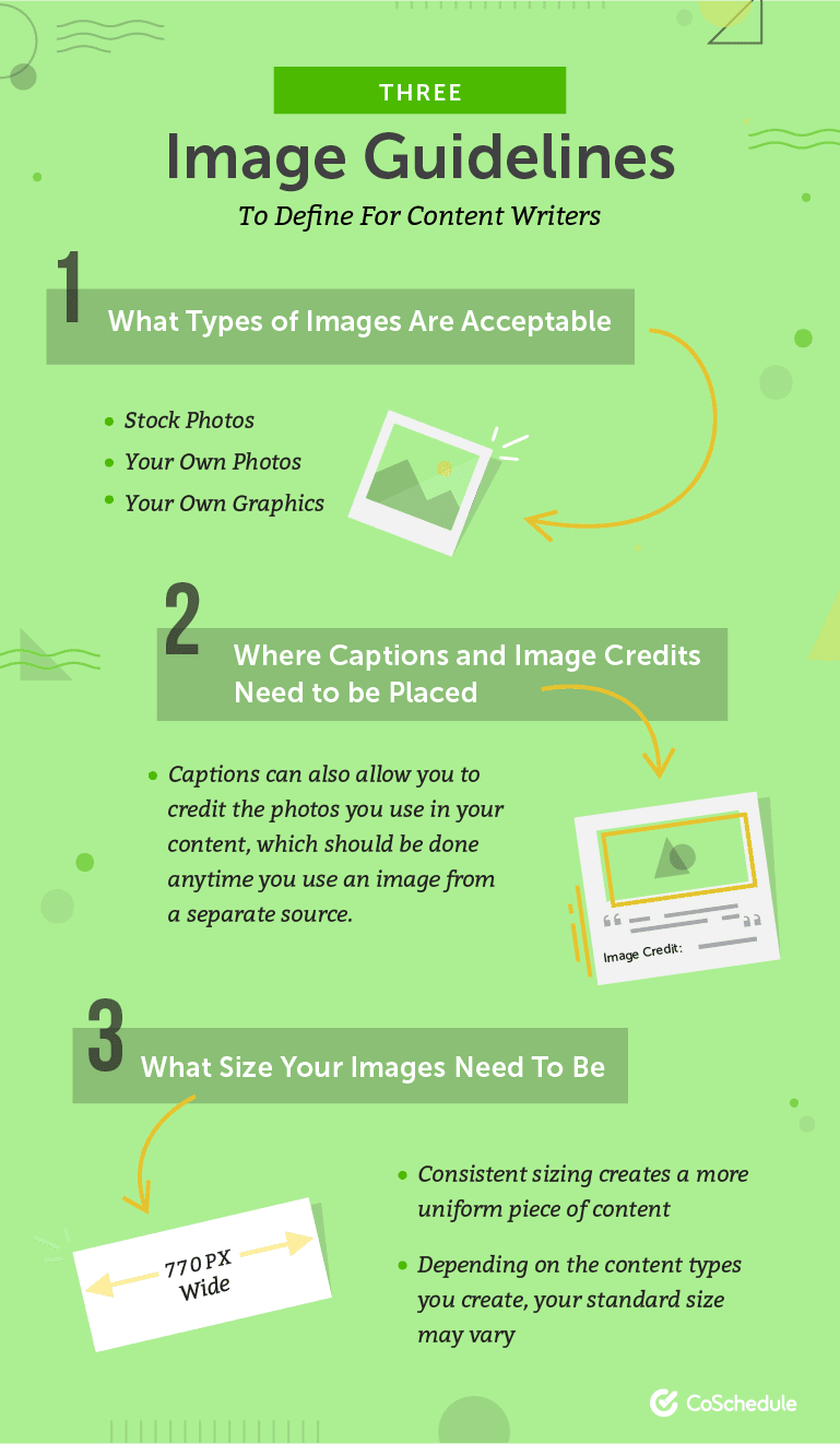 Three Image Guidelines to Define For Content Writers