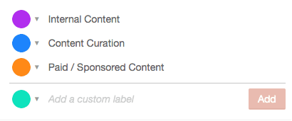 Color Labels by Content Type