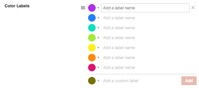 Color labels