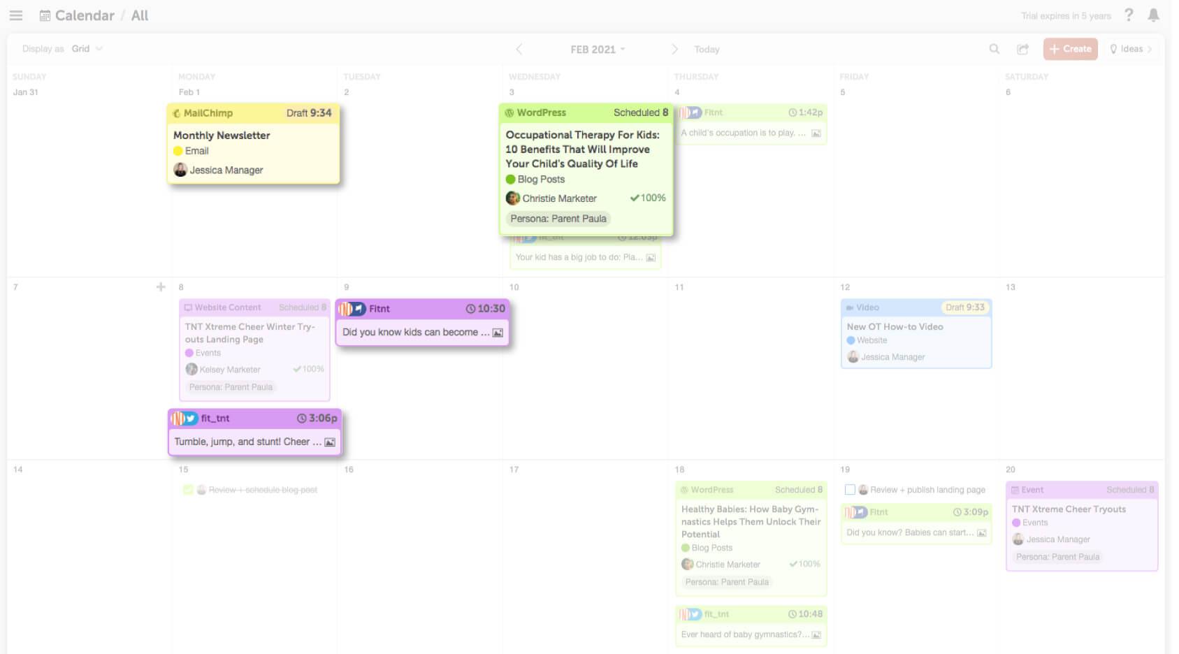 Schedule Projects the day they'll publish