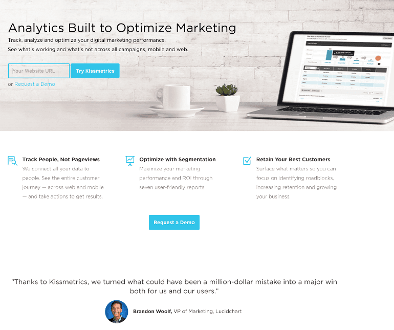 Kissmetrics Landing Page