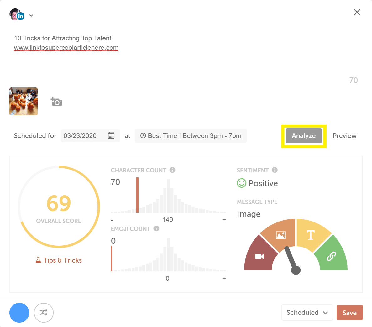 Create and Schedule a LinkedIn Post - CoSchedule Blog