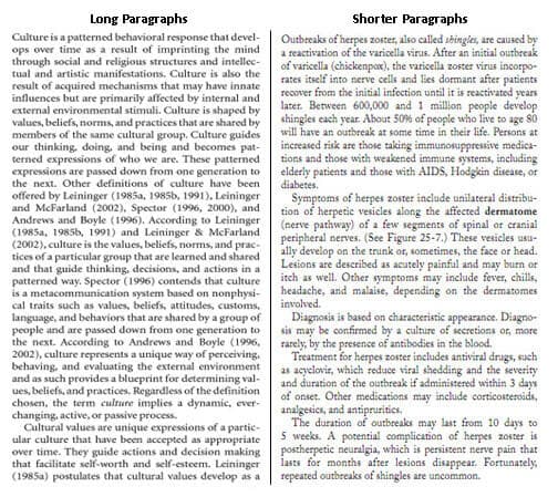 Long Vs. Short Paragraphs