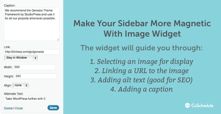 Make your sidebar more magnetic with Image Widget