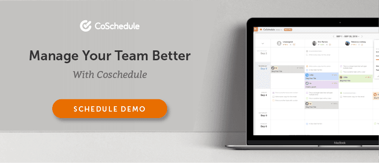 Schedule a CoSchedule Demo Today