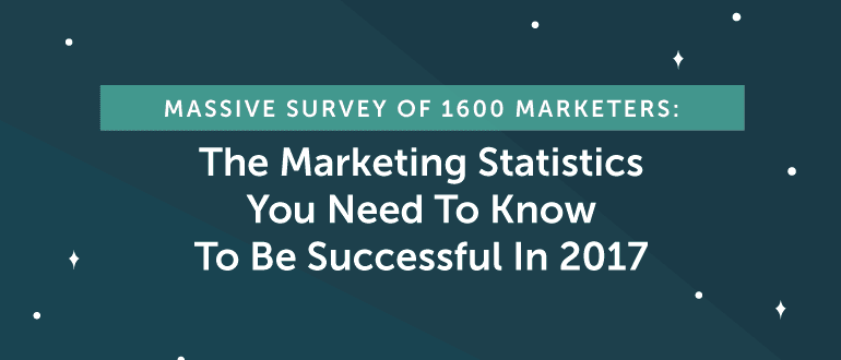 Massive Survey of 1,600 Marketers: The Marketing Statistics You Need to Know to Be Successful in 2017