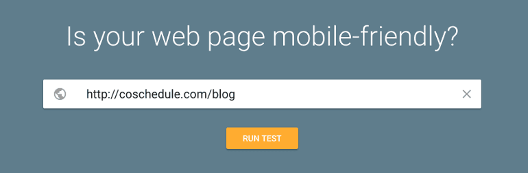 Enter URL into the Mobile-Friendly Test Tool