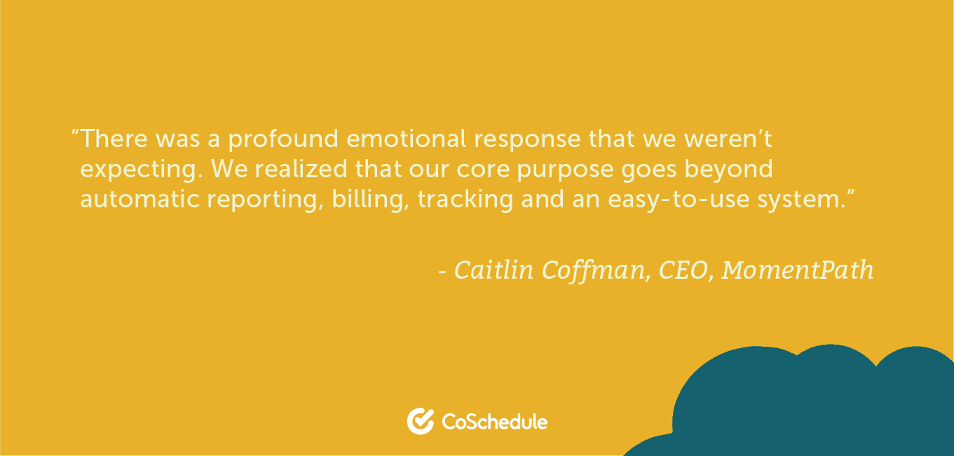 Quote from MomentPath about core purpose
