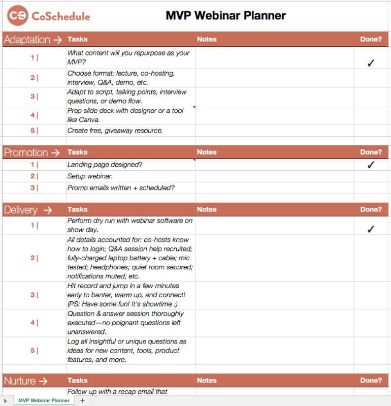 MVP Webinar Planner