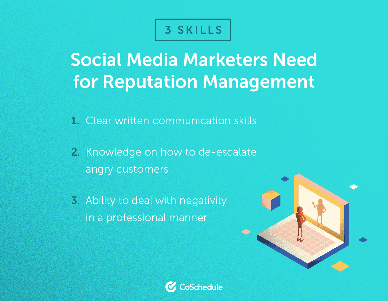 3 skills social media marketers need for reputation management (list)