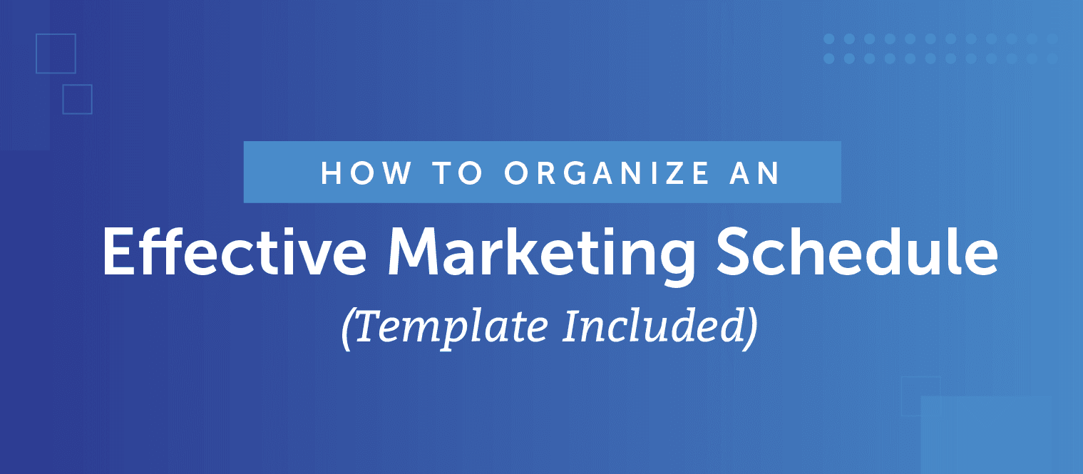 What Is A Marketing Schedule