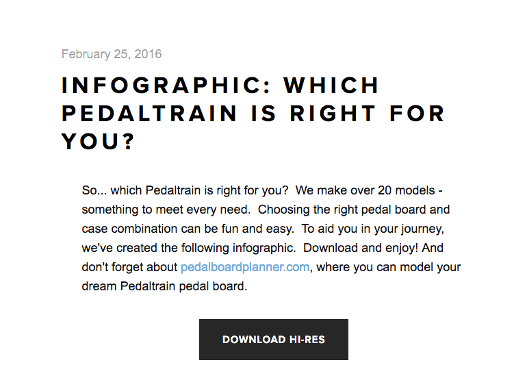 Pedal Train landing page example