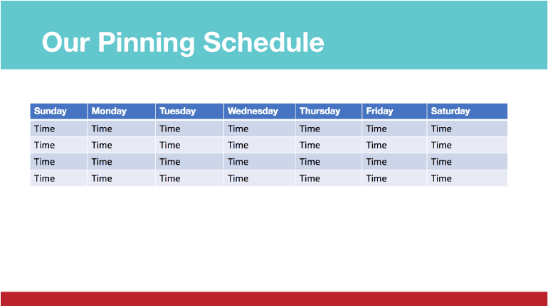 Pinterest Marketing Strategy: Pinning Schedule