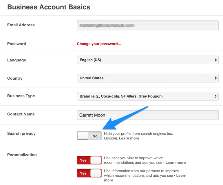 Pinterest business account basics