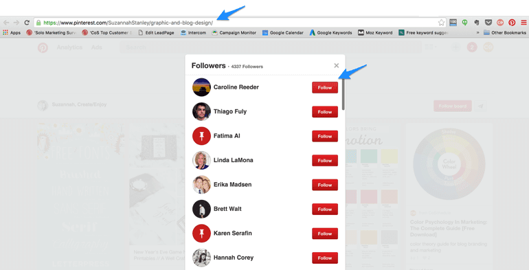 find Pinterest followers from popular boards