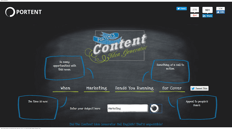 Portent's Content Idea Generator