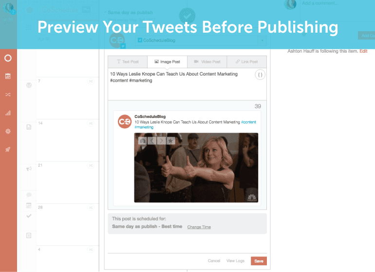 Preview Tweets Before Publishing