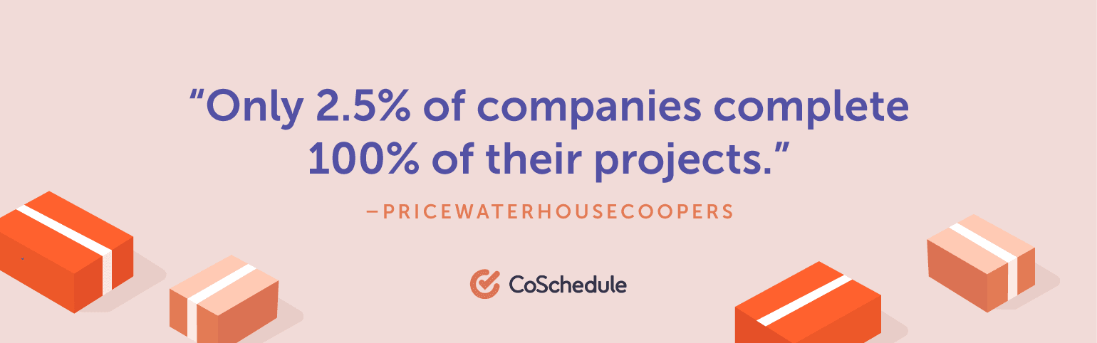 Only 2.5% of companies complete 100% of their projects.