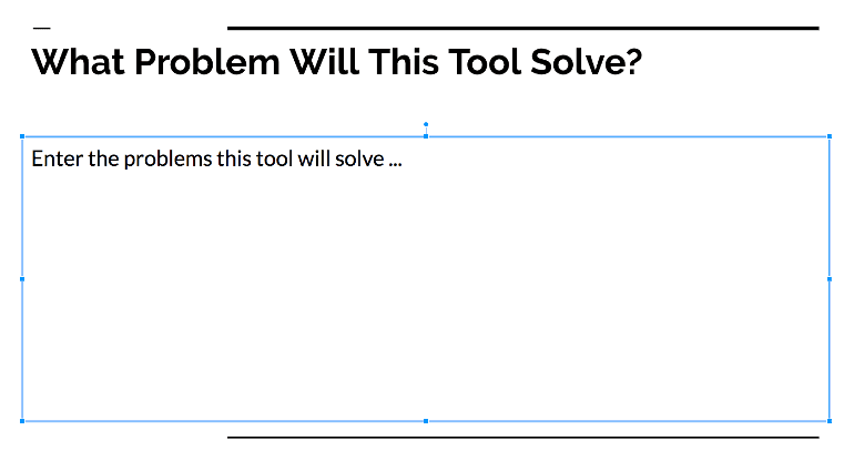 What problem will this tool solve?