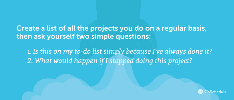 Create A List Of All The Projects You Do On A Regular Basis
