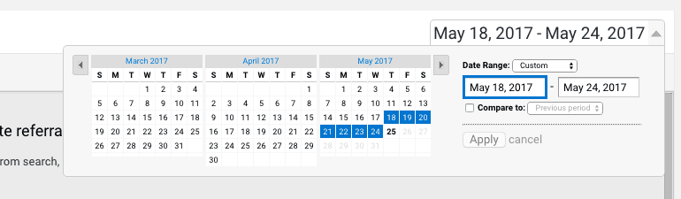 Last month date range