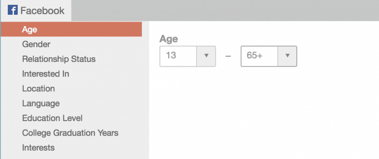 Select an age range