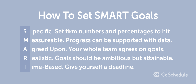 Set SMART Goals