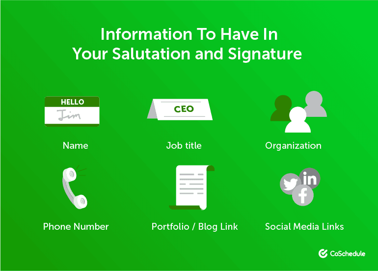 Information to Have in Your Salutation and Signature