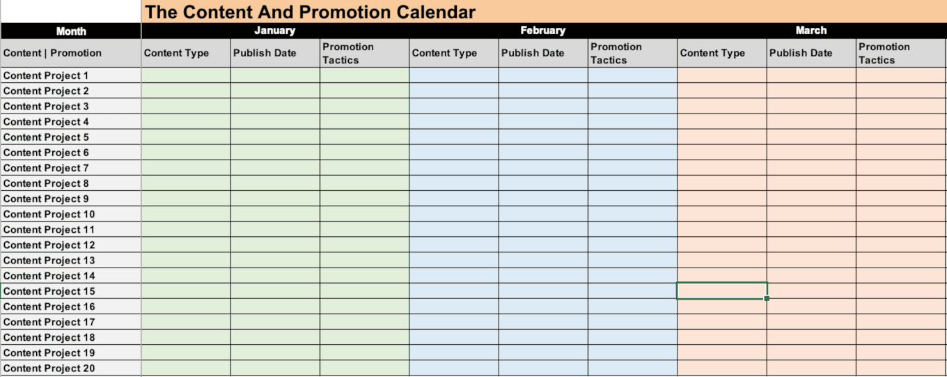 Free Social Media Content Calendar Template 2020