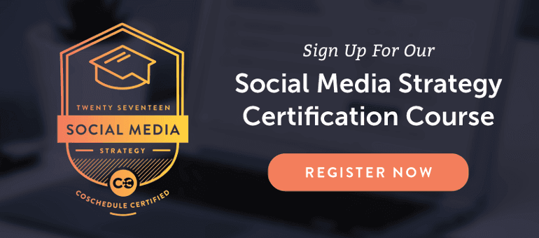 Sign up for the 2017 Social Media Strategy Course
