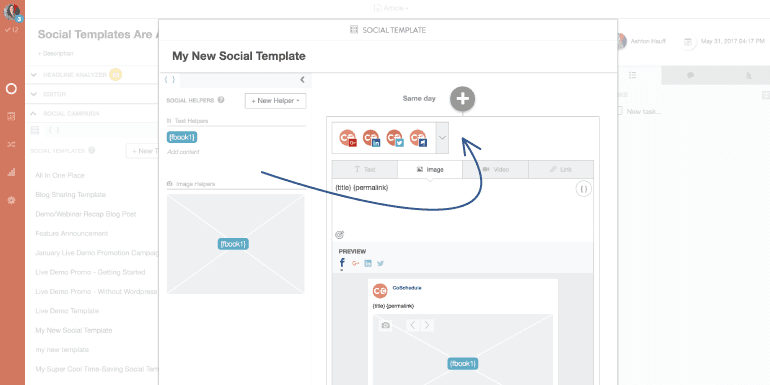 3rd Step to Create a Social Template