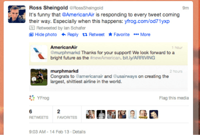 American Airlines social media automation fail