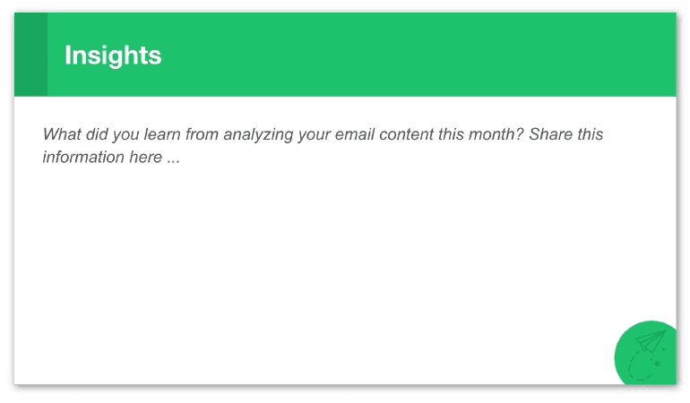 Email marketing strategy slide: Insights