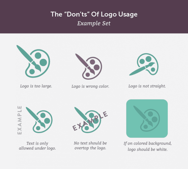 Logo Donts Example Set