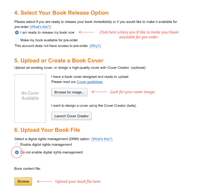 Where to upload your book file without DRM