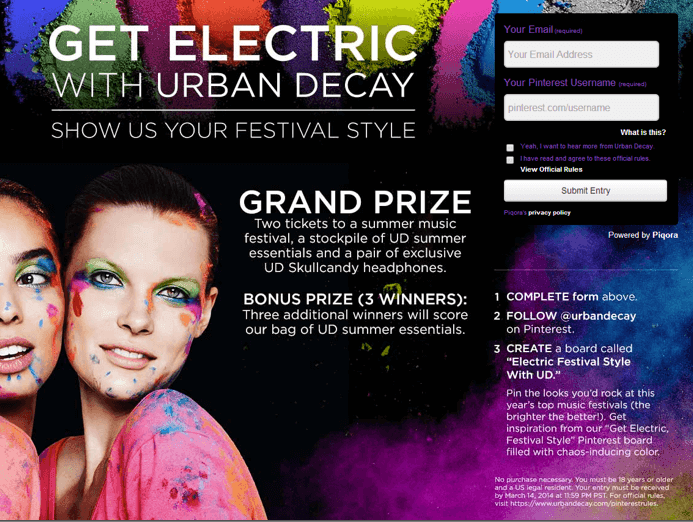 Urban Decay Get Electric Campaign 