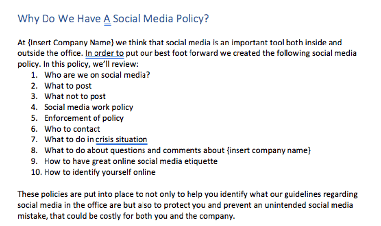 Why Have a Social Media Policy?