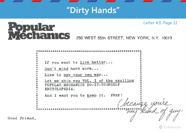 write copy dirty hands