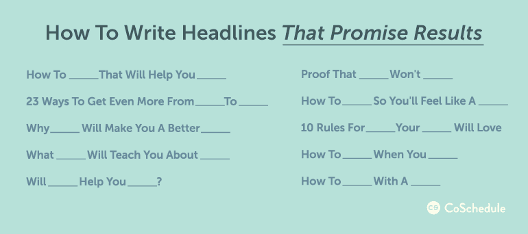 how to write headlines that promise results with relationship marketing