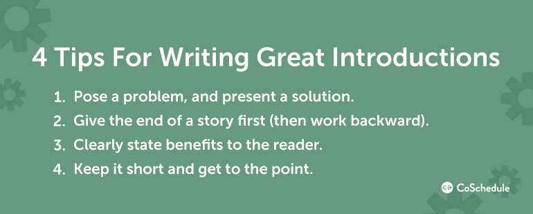 4 Tips For Writing Great Introductions